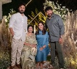 Megastar Chiranjeevi and family members attends to Upasana baby shower 