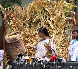 Sharmila says they are sending a truck with damaged crops to KCR