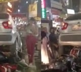 Kanpur woman rams her car into parked scooters and bikes Video  viral