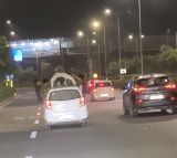 Gurugram Man Seen Doing Push Ups On Top Of Moving Car