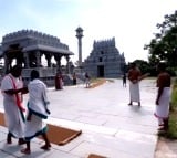 Venkatesh Iyer plays cricket in traditional attire in temple complex in Kanchipuram