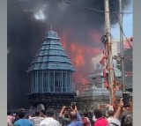 TTD EO Dharma Reddy visits fire accident site in Tirupati