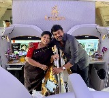 Chiranjeevi off to US along with his wife Surekha 