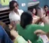 Women Passengers Slap Punch And Pull Each Others Hair Inside Kolkata Local