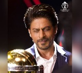 King Khan Shah Rukh Khan strikes a pose with World Cup Trophy