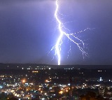 Electrical appliances damaged as lightning strikes next to a building in attapur