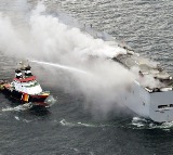 Ship carrying 3000 cars catches fire off Dutch coast