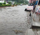 Heavy Rain in Kadapa street submerged in flood water