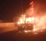 APSRTC bus catches fire in Chennai 47 passengers left safe 