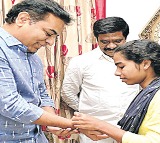 KTR helps Orphan kid become software engineering youth donates rs 1 lakh to cm relief fund