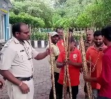 Telugudesam Party reacts on TTD decision of hand sticks to pilgrims 