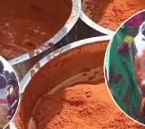 priest bathes in water mixed with 108kg chilli powder vedio Tamil Nadu 