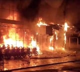 Fire Accident in Vijayawada TVS showroom godown