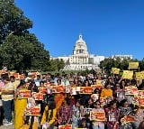 Rally at US Parliament building in support for Chandrababu