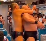 A WWE Style Match On Bullet Train In Japan Stuns Passengers