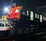 Train Climbs Up Platform In UPs Mathura Railway Station