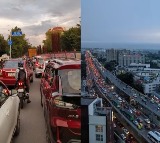 Massive traffic jam in bengaluru on wednesday