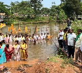 tdp protest for 21st day against chandrababu arrest