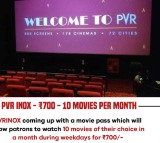 PVR INOX movie monthly pass from 16 october