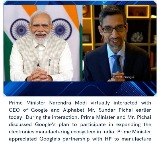 Modi interacts with Sundar Pichai, discusses Google's plan to expand manufacturing base in India