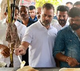 Viral Rahul tries his hand at dosa making in Telangana
