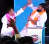 BJP MLA candidate from Quthuballapur Kuna Srisailam attacked by BRS sitting MLA