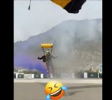 Pakistan commando rams into audience during a paragliding show