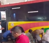 Bus Accident in Vijayawada Nehru Bus stand