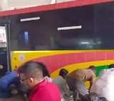 vijayawada bus accident cctv futage