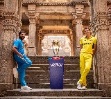 Rohit Sharma and Pat Cummins photo shoot with world cup trophy