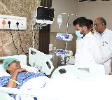 Telangana CM calls on KCR at hospital