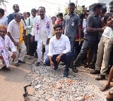 Nara Lokesh take a jibe at CM Jagan over potholes in Visakha