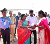 Governor Tamilisai, CM Revanth Reddy, and other cabinet Ministers gave a warm send off to President Murmu