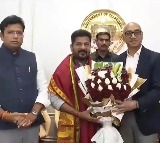 Revanth Reddy and Sridhar Babu participated in a meeting with the delegation of Amar Raja Group