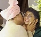 Aamir Khan greets ex-wife Kiran Rao with a kiss at daughter Ira’s wedding