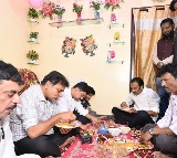 KTR went to a fan house in Hyderabad as invited