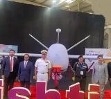 Indian Navy unveils the Drishti 10 Syarliner drones manufactured by Adani Defence in Hyderabad