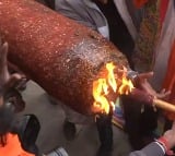 108 feet incense stick lighted in Ayodhya Ram Temple