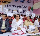 Expelled Assam Congress leader Angkita Dutta sits in protest, demands ‘nyay’ from Rahul