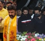 Pics of Balakrishna and Junior NTR paying tributes to NTR at NTR ghat