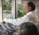 MLA Revuri Prakash Reddy drives RTC bus