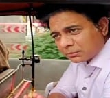 KTR travels in Auto from Yusufguda to BRS bhavan