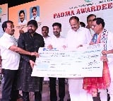 Telangana felicitates Padma awardees from both Telugu states