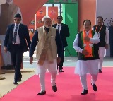 PM Modi reaches Bharat Mandapam for BJP's office bearers' meeting