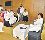 Pawan Kalyan meets with Janasena leaders in Vizag