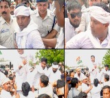 Bhubaneswar: Cong workers hurl eggs, tomatoes at cops during rally