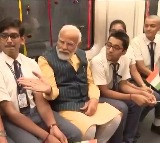 PM takes ride on India’s first underwater metro line in Kolkata with schoolchildren