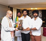 Hanu Man team met union minister Amit Shah in Hyderabad 