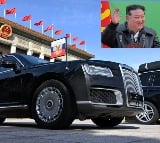Kim Jong Un rides in Putin gifted car