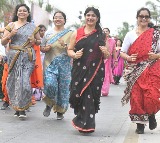 Saree Run At Peoples Plaza In Hyderabad